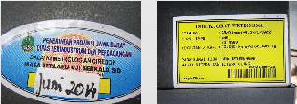 Stiker tera dan label metrologi